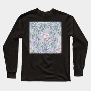 French Countryside Lavender fresco pattern Long Sleeve T-Shirt